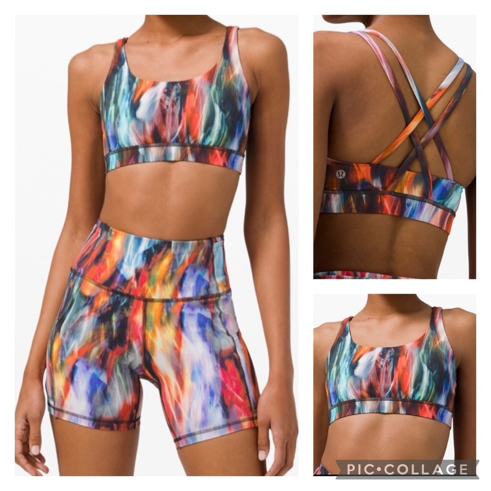 lululemon athletica Multicolor Abstract Print Sports Bra
